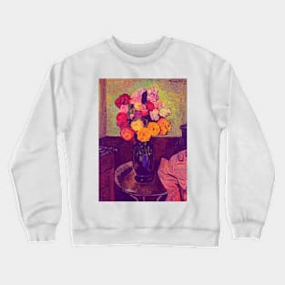 'Round Flower Vase' by Suzanne Valadon REMASTERED TECHNICOLOR Crewneck Sweatshirt